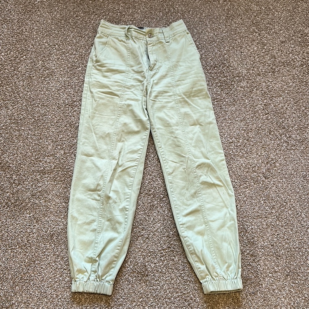 Light green/sage cargo pants from Forever 21, US size S